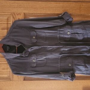 Black Label C' Est TOI Women's Utility Jacket in Charcoal Gray Medium